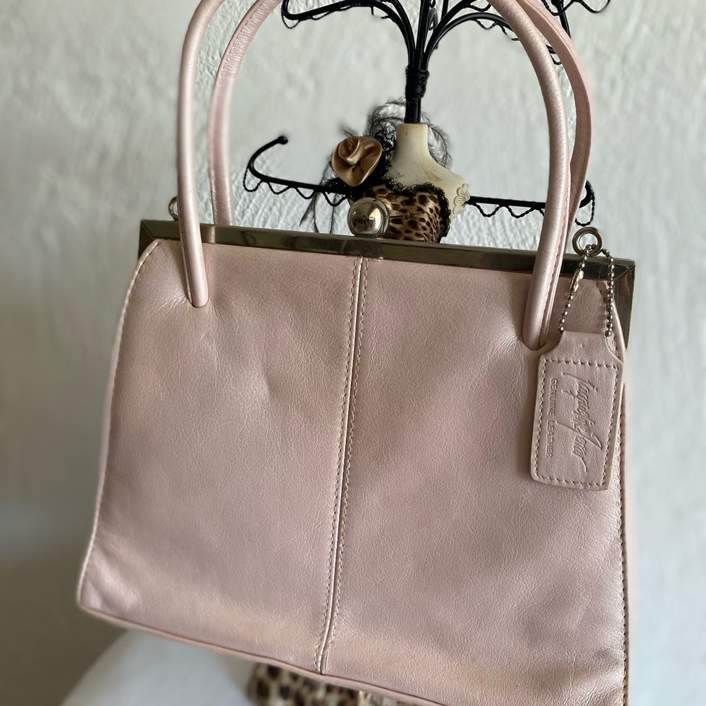 Vintage Genuine Leather Jacqueline Ferrar Soft-Pink handBag